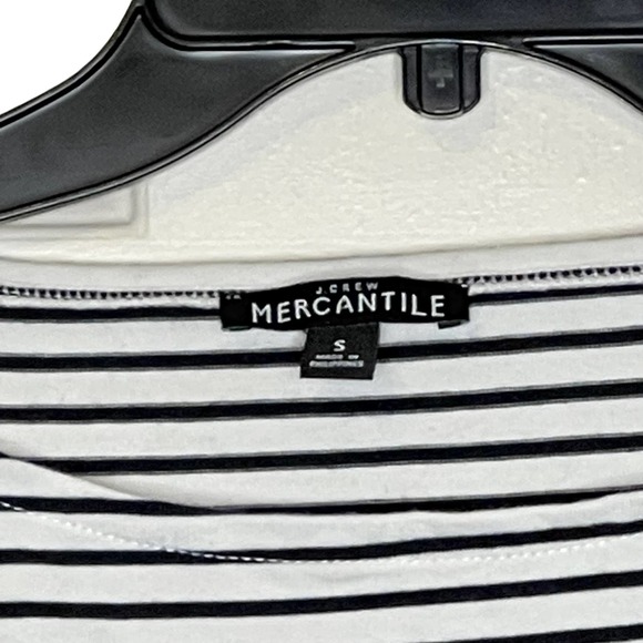 J. Crew Mercantile Blouse Top Size Small White With Navy Stripes Womens Cotton - Picture 2 of 5